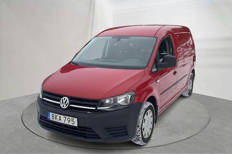 Röd Begagnad 2016 VW Caddy Maxi Minibuss | 90 000 kr (Marknadspris) - Bild 1/4