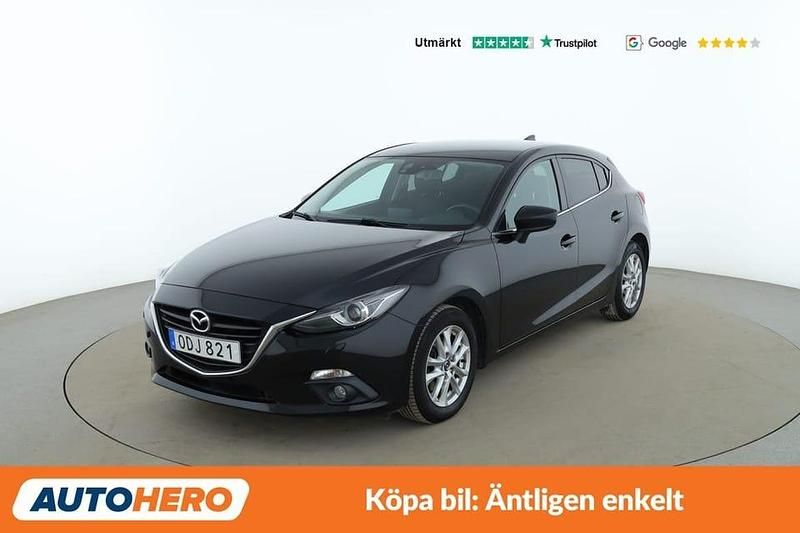 Svart Begagnad 2016 Mazda 3 Inclusive Halvkombi | 136 000 kr (Marknadspris) - Bild 1/4