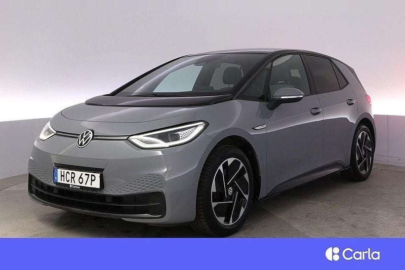 Grå Begagnad 2020 VW ID.3 Pro Performance Halvkombi | 249 900 kr - Bild 1/4
