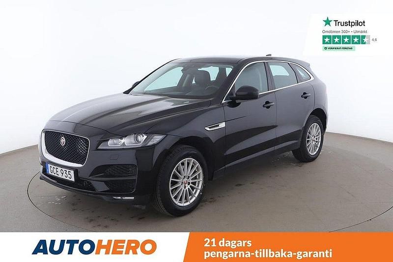 Svart Begagnad 2016 Jaguar F-Pace Prestige SUV | 184 000 kr (Marknadspris) - Bild 1/4