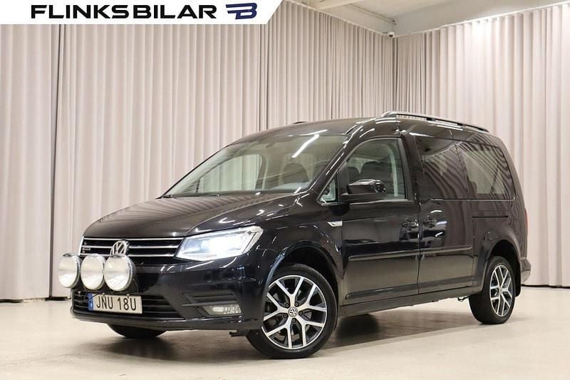 Svart Begagnad 2019 VW Caddy Maxi Life Life Minibuss | 249 800 kr (Bra pris) - Bild 1/4