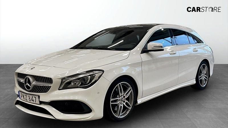 Vit Begagnad 2018 Mercedes CLA220 Shooting Brake AMG line Kombi | 209 900 kr (Lite dyr) - Bild 1/4
