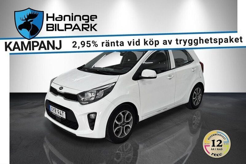 Vit Begagnad 2019 Kia Picanto Halvkombi | 69 900 kr (Marknadspris) - Bild 1/4