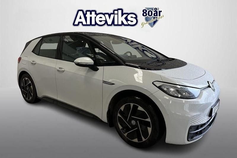 Begagnad VW ID.3 Pro Performance 152 kW (207 HK) 2022 Vit Halvkombi