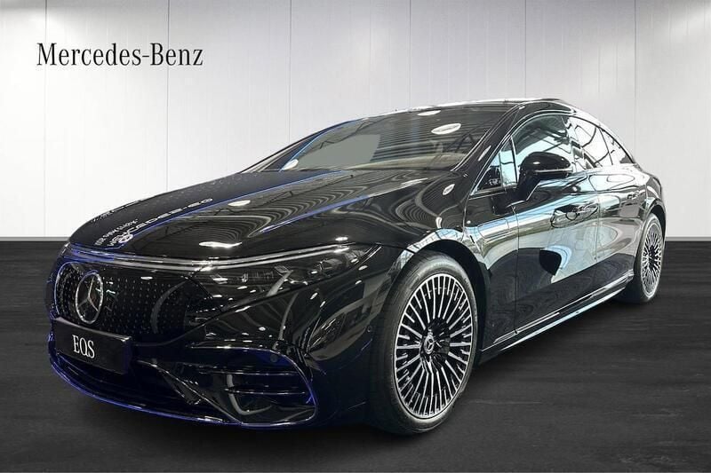 Svart Begagnad 2022 Mercedes EQS580 Sedan | 1 554 500 kr - Bild 1/4