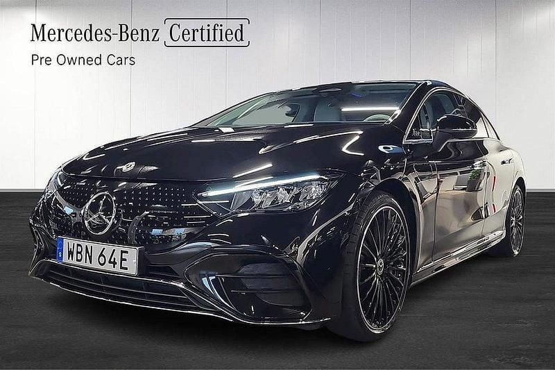 Svart Ny 2024 Mercedes EQE350 AMG line Sedan | 599 900 kr (Superpris) - Bild 1/4