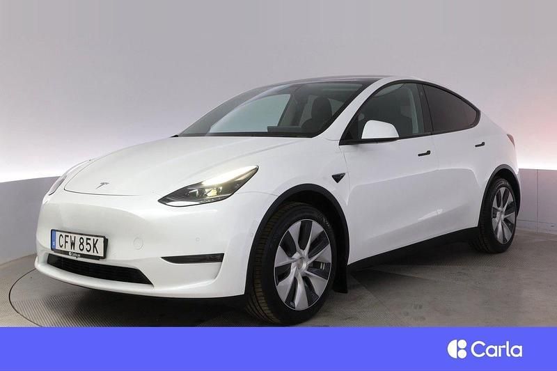 Vit Begagnad 2022 Tesla Model Y Long Range AWD SUV | 398 900 kr (Marknadspris) - Bild 1/4