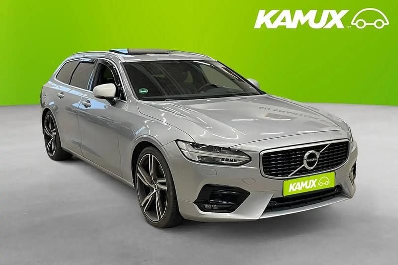 Silver/grå Begagnad 2018 Volvo V90 R-Design Kombi | 328 700 kr (Dyr) - Bild 1/4