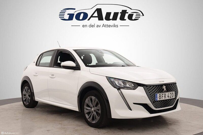 Vit Begagnad 2021 Peugeot e-208 Active Halvkombi | 174 500 kr (Marknadspris) - Bild 1/4