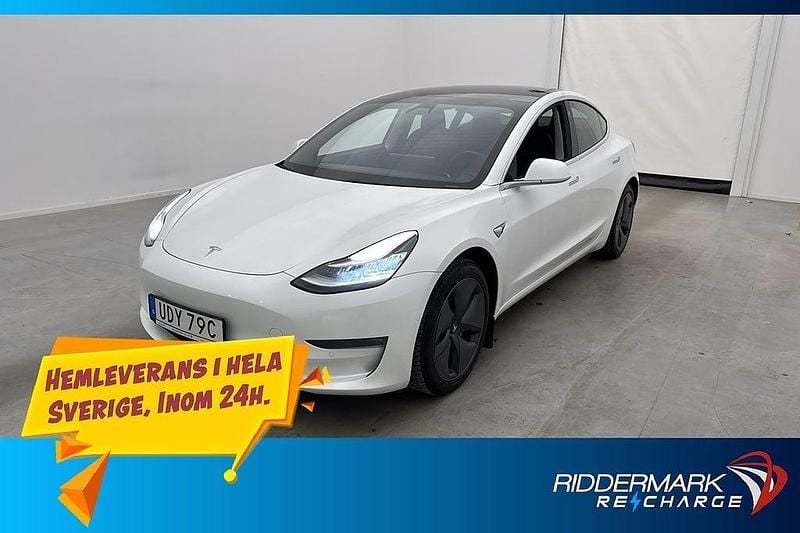 Vit Begagnad 2020 Tesla Model 3 Long Range AWD Sedan | 259 700 kr (Bra pris) - Bild 1/3