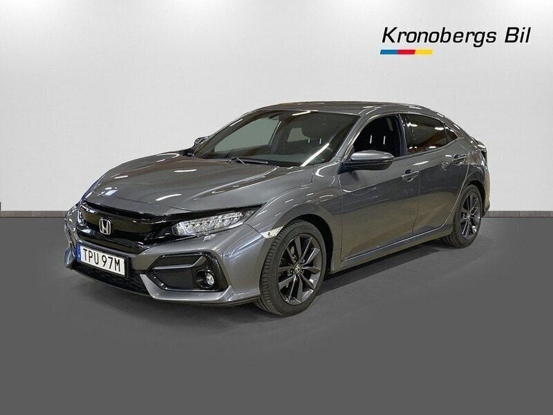 Grå Begagnad 2021 Honda Civic Elegance Halvkombi | 209 500 kr (Marknadspris) - Bild 1/4