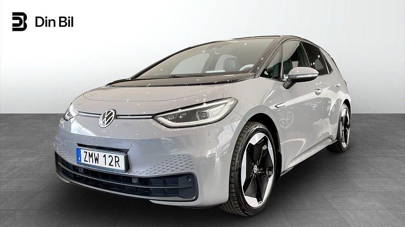 Grå Begagnad 2020 VW ID.3 Pro Performance Halvkombi | 249 000 kr (Marknadspris) - Bild 1/4