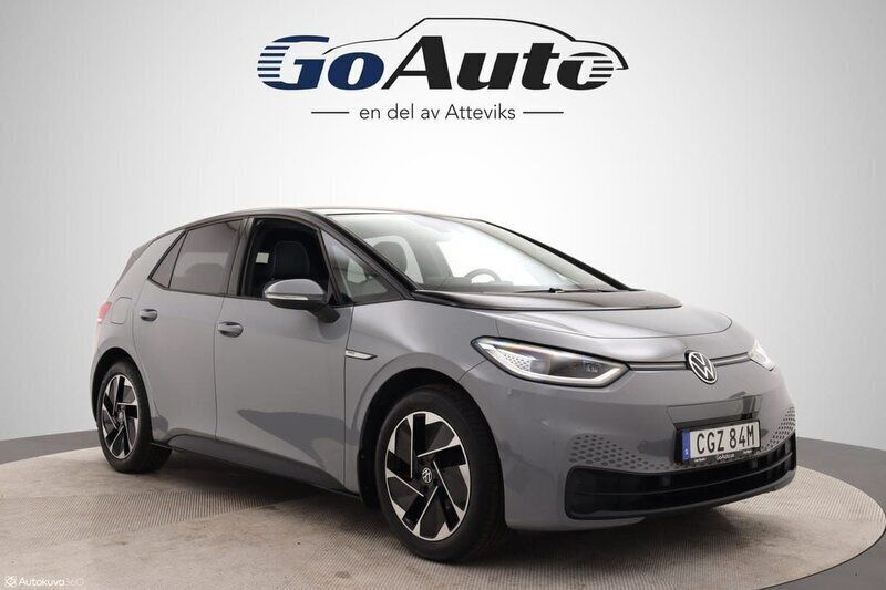 Grå Begagnad 2020 VW ID.3 Pro Performance Halvkombi | 239 500 kr (Lite dyr) - Bild 1/4
