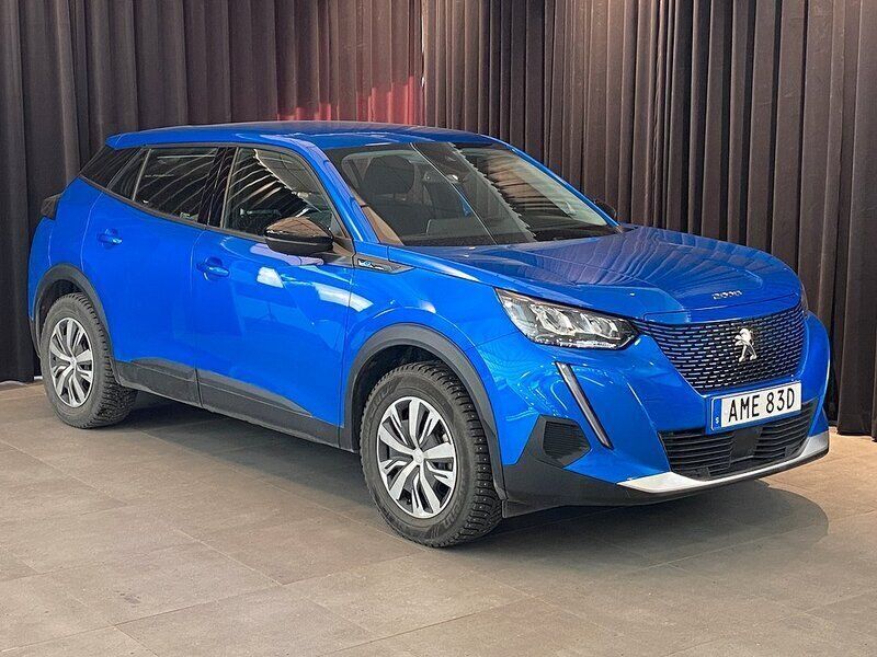 Blå Begagnad 2021 Peugeot e-2008 Active SUV | 179 800 kr (Bra pris) - Bild 1/4