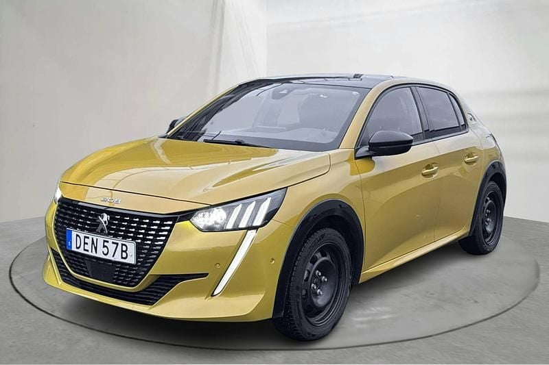 Gul Begagnad 2022 Peugeot e-208 GT Halvkombi | 160 000 kr (Marknadspris) - Bild 1/4
