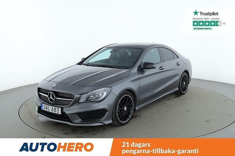 Grå Begagnad 2016 Mercedes CLA200 AMG line Sportkupé | 219 000 kr (Dyr) - Bild 1/4