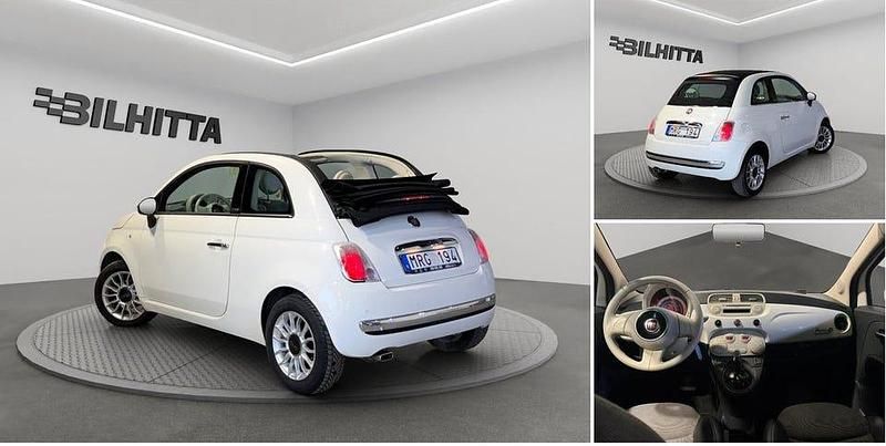 Vit Begagnad 2011 Fiat 500C Lounge Cab | 74 900 kr (Marknadspris) - Bild 1/4