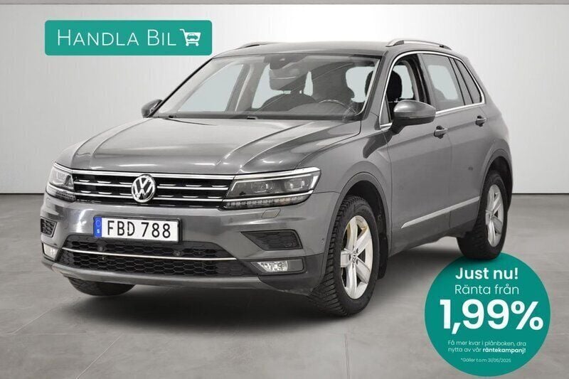 Silver Begagnad 2017 VW Tiguan SUV | 194 900 kr (Marknadspris) - Bild 1/3