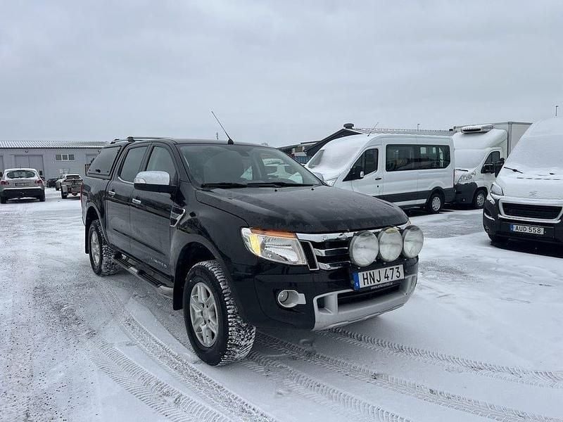 Svart Begagnad 2015 Ford Ranger Limited Pickup | 150 000 kr (Marknadspris) - Bild 1/4