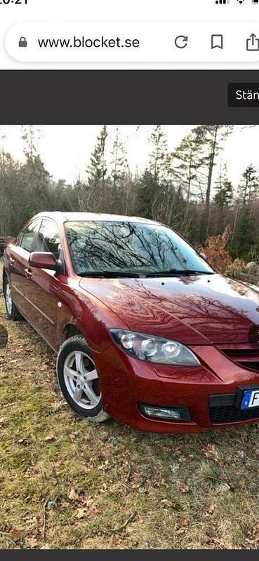Röd Begagnad 2008 Mazda 3 Edition Sedan | 25 000 kr (Bra pris) - Bild 1/1
