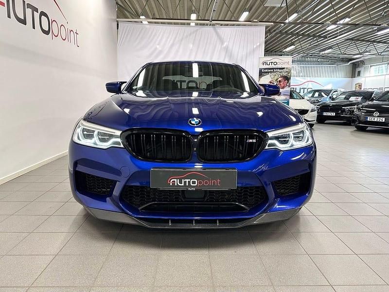 Begagnad BMW M5 M Sport 600 HK (441 kW) 2018 Blå Sedan