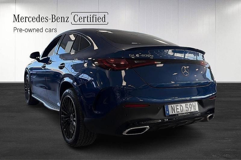 Begagnad Mercedes GLC400d AMG line 280 HK (205 kW) 2024 Spektralblå metallic Sportkupé