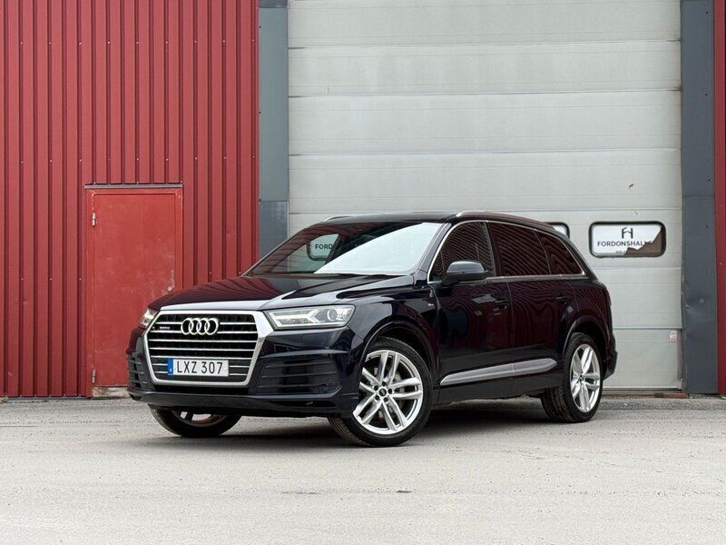 Blå Begagnad 2016 Audi Q7 S-Line SUV | 319 900 kr (Bra pris) - Bild 1/4