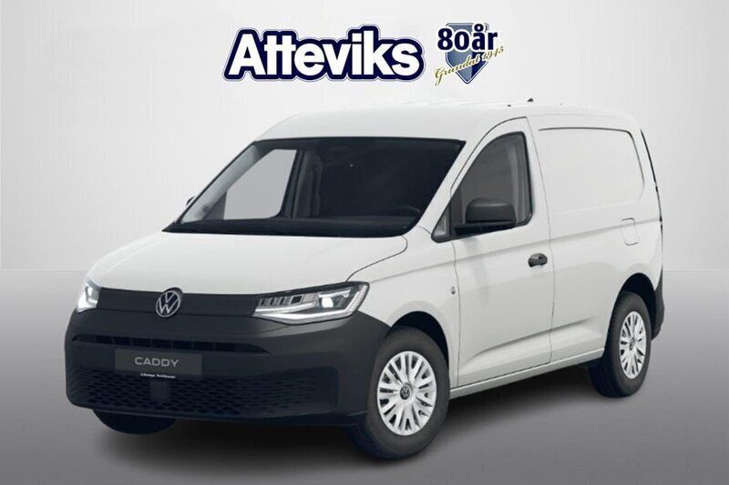 Vit Ny 2025 VW Caddy Minibuss | 329 125 kr (Marknadspris) - Bild 1/4
