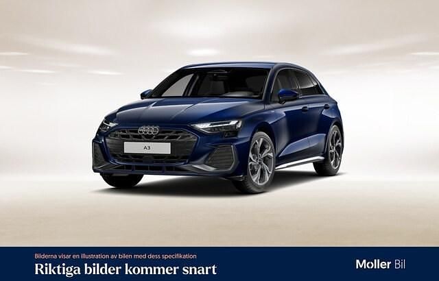 Navarrablå metallic Begagnad 2025 Audi A3 S-Line | 354 900 kr (Dyr) - Bild 1/4
