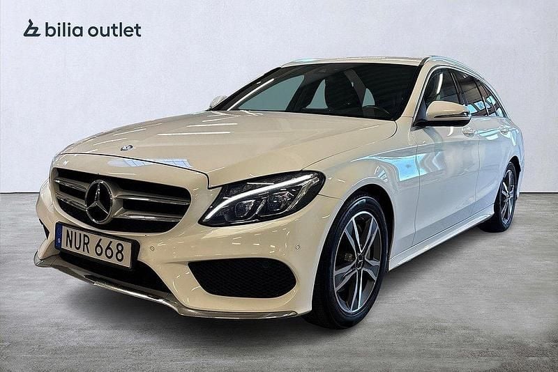 Vit Begagnad 2015 Mercedes C220 AMG Kombi | 229 900 kr (Dyr) - Bild 1/3