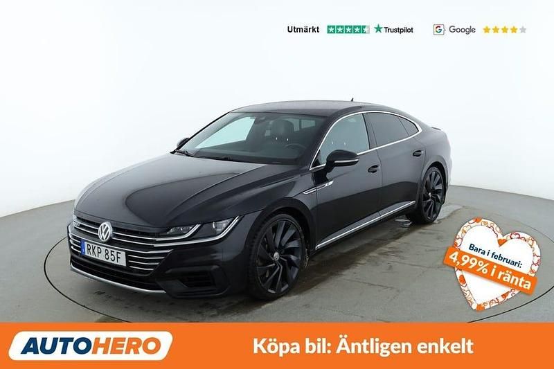 Svart Begagnad 2019 VW Arteon R-line Sedan | 252 000 kr (Marknadspris) - Bild 1/4