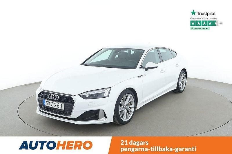 Vit Begagnad 2020 Audi A5 Sportback Halvkombi | 279 000 kr (Marknadspris) - Bild 1/4