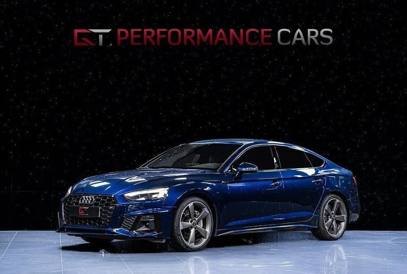 Begagnad Audi A5 Sportback S-Line 245 HK (180 kW) 2020 Navarra blue metallic Halvkombi