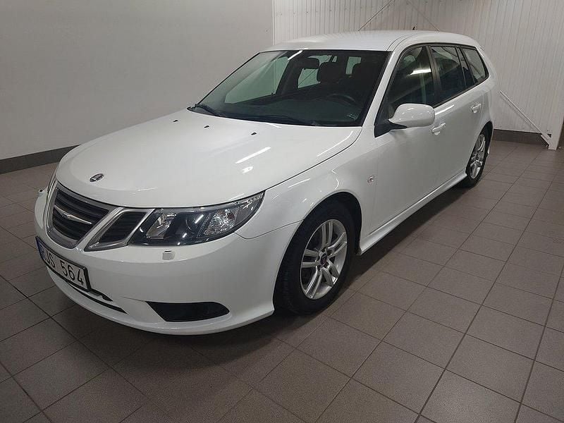 Vit Begagnad 2010 Saab 9-3 Linear Kombi | 109 900 kr - Bild 1/4