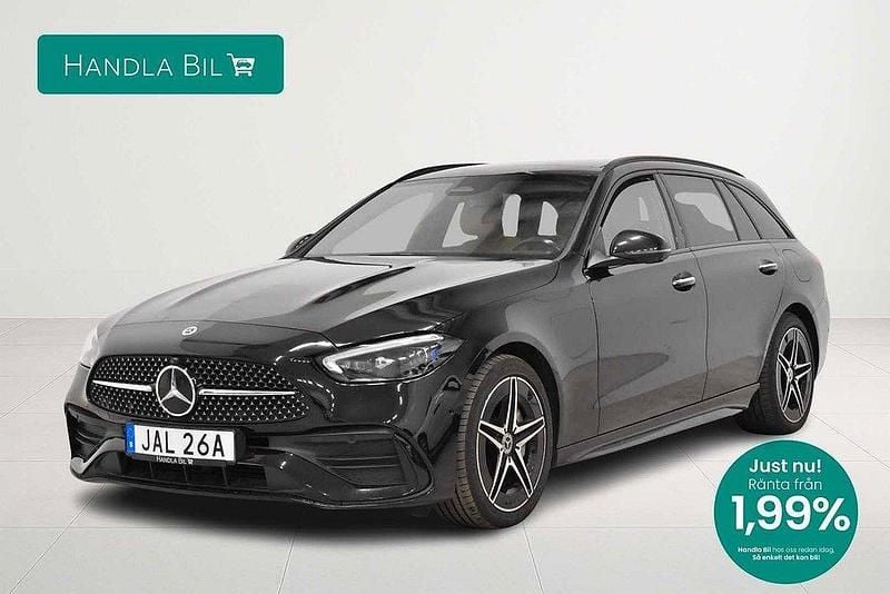 Svart Begagnad 2023 Mercedes C300e AMG Kombi | 489 900 kr (Dyr) - Bild 1/3