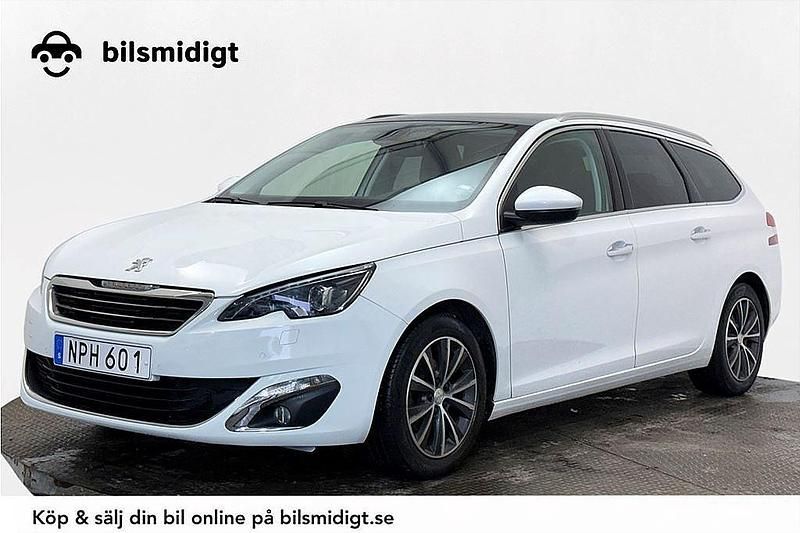Vit Begagnad 2015 Peugeot 308 SW Allure Kombi | 84 800 kr (Marknadspris) - Bild 1/3