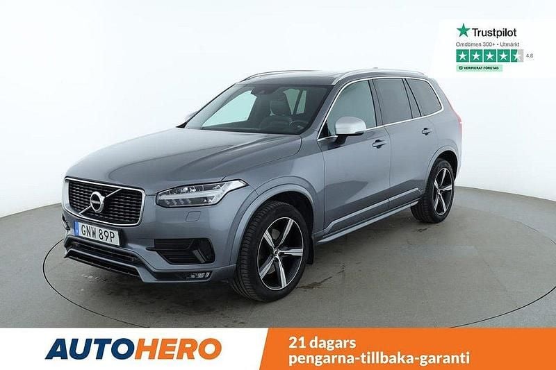 Grå Begagnad 2019 Volvo XC90 R-Design SUV | 489 000 kr (Lite dyr) - Bild 1/4