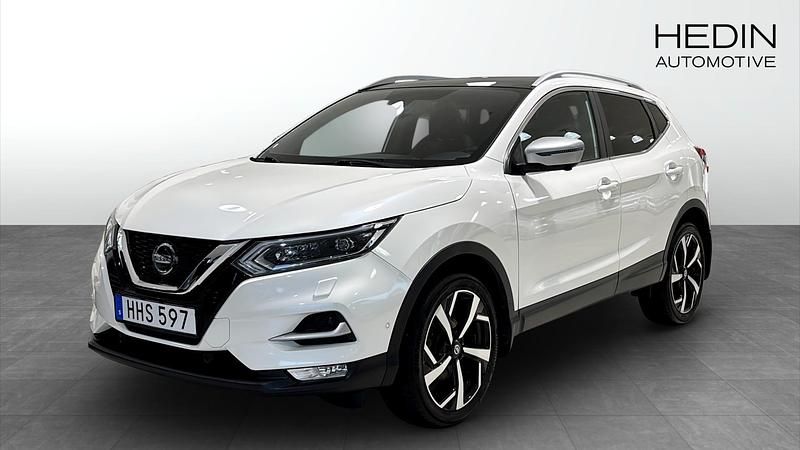 Vit (white) Begagnad 2019 Nissan Qashqai Tekna+ SUV | 184 900 kr (Marknadspris) - Bild 1/4
