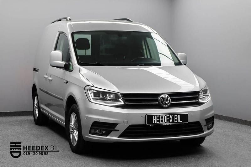 Reflex silver metallic Begagnad 2020 VW Caddy Minibuss | 179 800 kr (Bra pris) - Bild 1/4