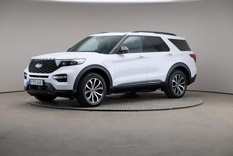 Vit Begagnad 2020 Ford Explorer ST-Line SUV | 389 000 kr (Marknadspris) - Bild 1/4