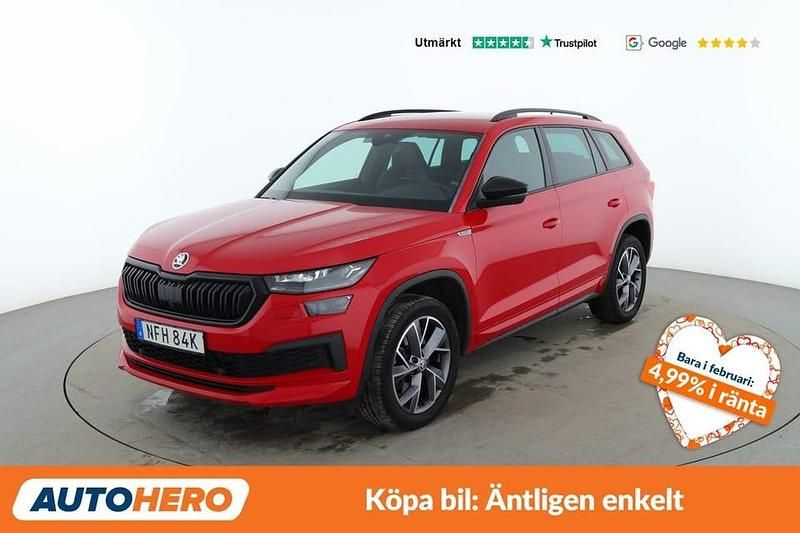 Begagnad Skoda Kodiaq SportLine 203 HK (149 kW) 2022 Röd SUV