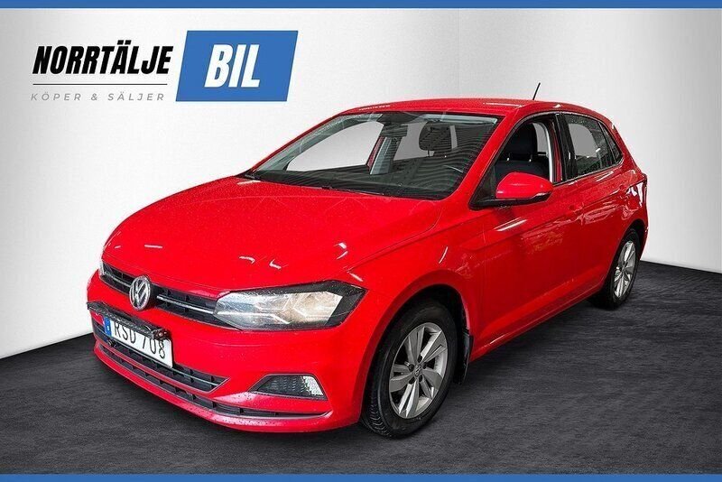 Röd Begagnad 2018 VW Polo Halvkombi | 89 900 kr (Marknadspris) - Bild 1/3