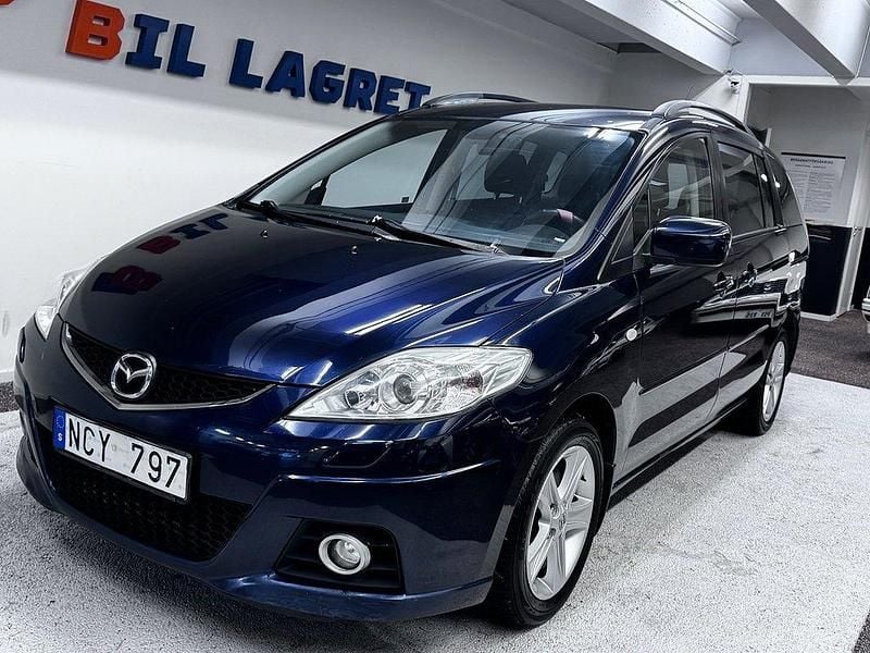 Blå Begagnad 2007 Mazda 5 Minibuss | 25 900 kr (Marknadspris) - Bild 1/4