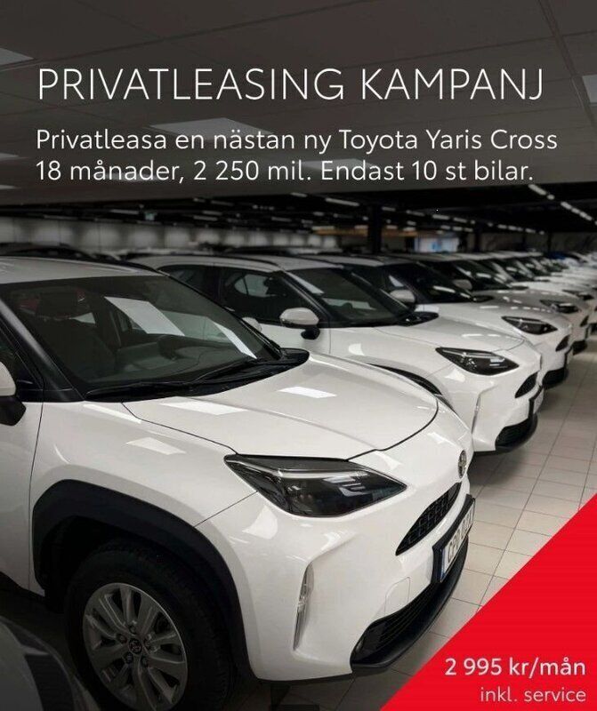 Vit Begagnad 2023 Toyota Yaris Cross Active SUV | 264 900 kr (Marknadspris) - Bild 1/2