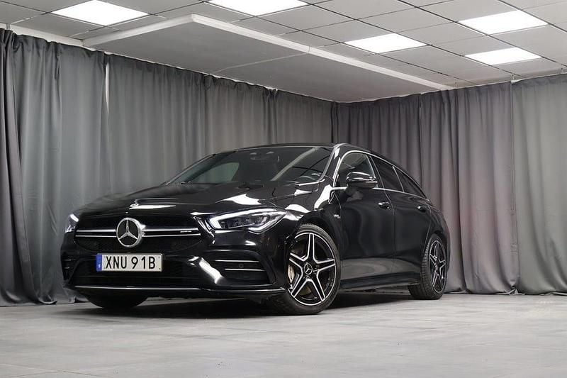 Begagnad Mercedes CLA35 AMG Shooting Brake AMG Line Premium Plus 306 HK (225 kW) 2019 Svart Kombi