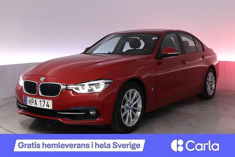 Begagnad BMW 330e Sport Line 185 HK (136 kW) 2018 Röd Sedan