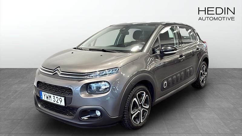 Begagnad Citroën C3 PureTech 83 HK (61 kW) 2018 Grå Halvkombi