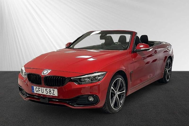 Begagnad BMW 430 Cabriolet Sport Line 252 HK (185 kW) 2019 Röd Cab