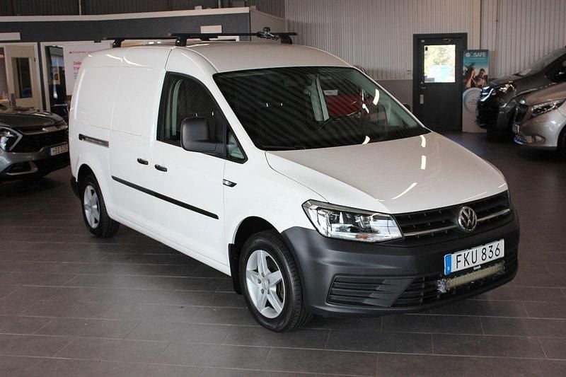 Vit Begagnad 2019 VW Caddy Maxi Minibuss | 134 500 kr (Bra pris) - Bild 1/4