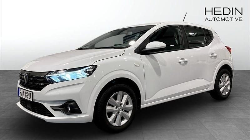 Vit (white) Begagnad 2022 Dacia Sandero Halvkombi | 144 800 kr (Dyr) - Bild 1/4
